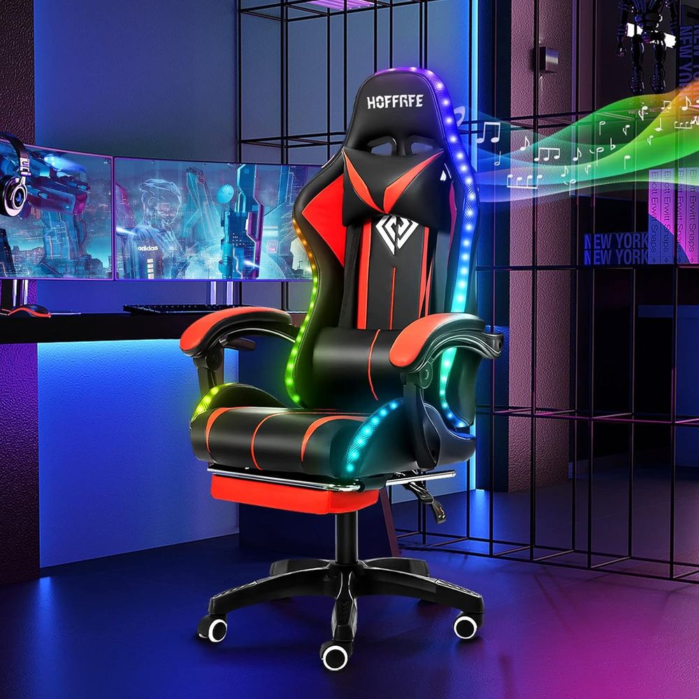 Rgb Gaming Chair - RGB Oyuncu Koltuğu, Hoparlörlü Masajlı Bilgisayar