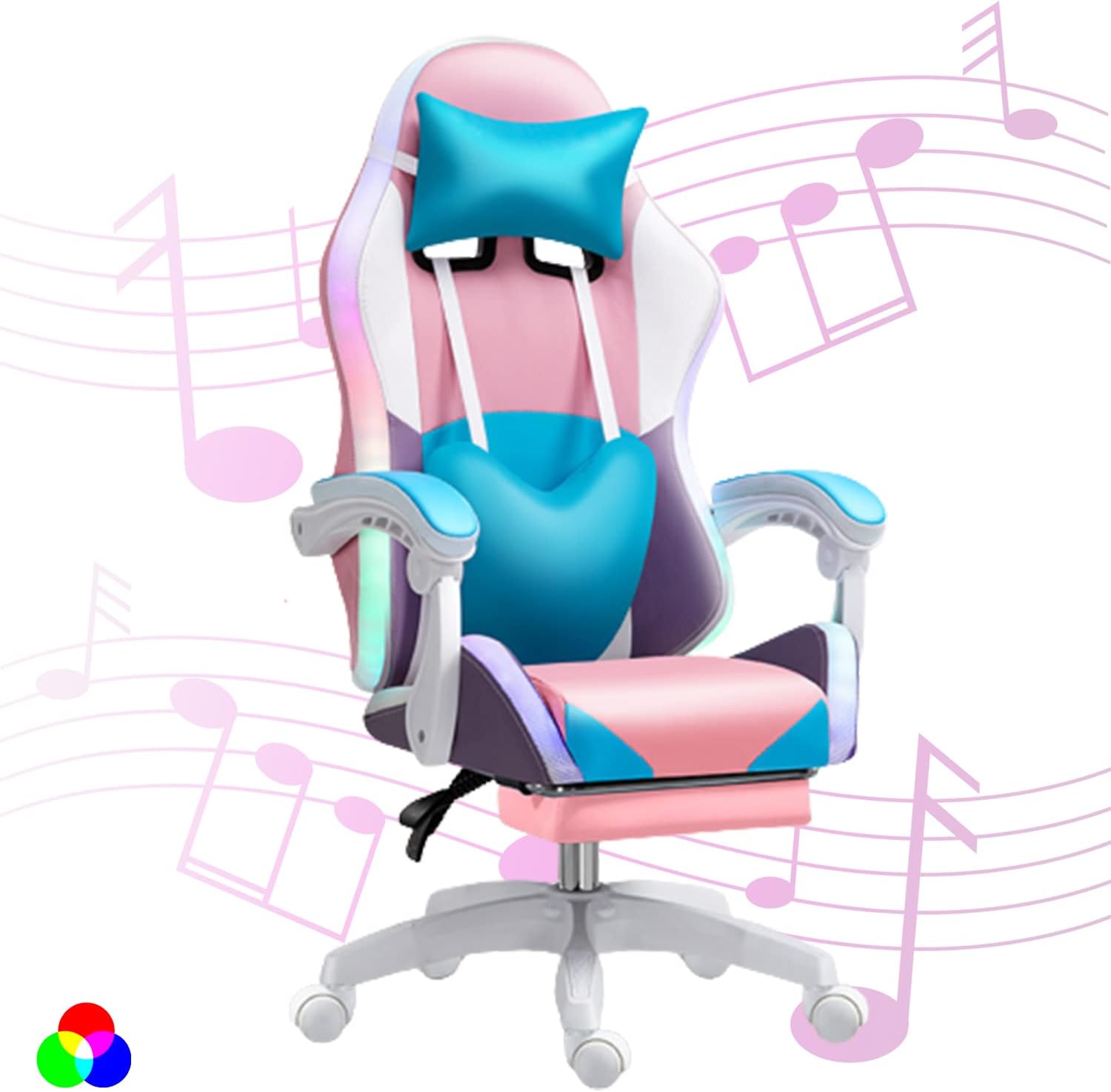 Rgb Gaming Chair - Yetişkinler için RGB LED Oyun Koltuğu,