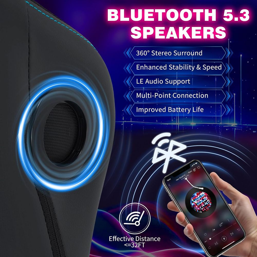 LED Işıklı Hoparlörlü Masajlı  - Rgb Gaming Chair incelemesi ve fiyatı