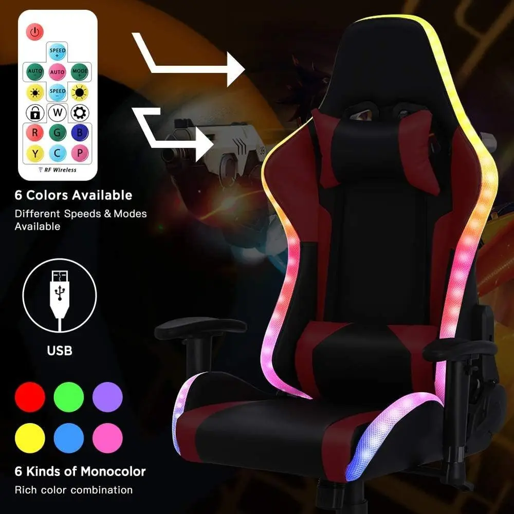 Kırmızı Renkli, LED RGB Işıklı - Rgb Gaming Chair incelemesi ve fiyatı
